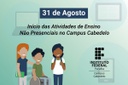 Volta às aulas não presenciais Volta às aulas não presenciais