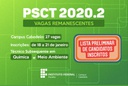PSCT 2020.2 Vagas Remanescentes - Lista Preliminar Inscritos