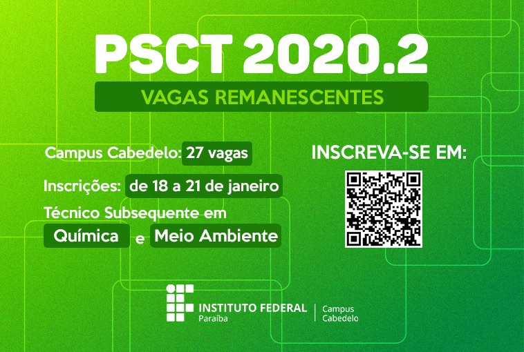 PSCT 2020.2 - Vagas Remanescentes