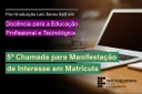 Edital - Estudantes DocentEPT - 5ª Chamada