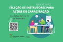 Edital Seleção de Instrutores - Capacitação