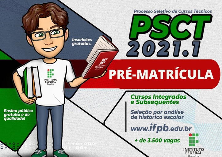 Pré-matrícula no Campus Cabedelo Centro é até dia 27/03.