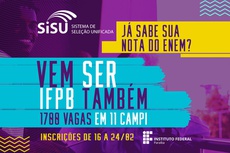 Em Campina Grande, são ofertadas 250 vagas