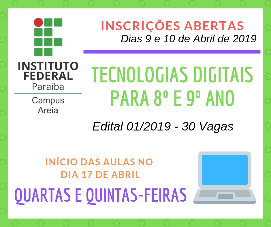 Curso Tecnologias Digitais para 8º e 9º ano