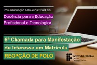Chamada Especialização DocentEPT - Reopção de Polo