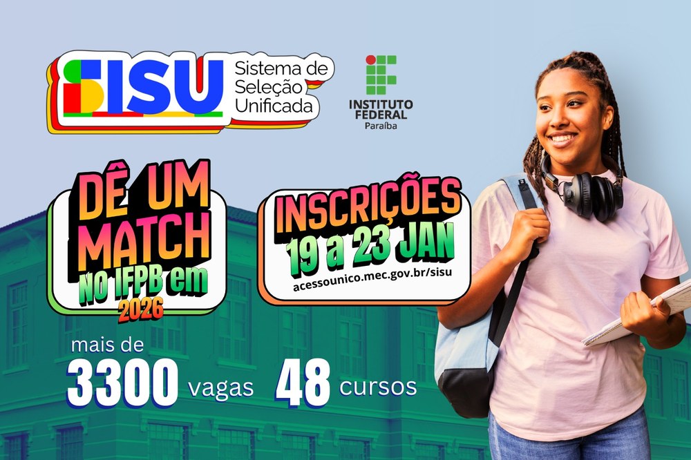 IFPB oferta mais de 3 mil vagas pelo SISU em 14 campi na Paraíba