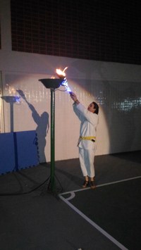 Acesa a pira dos jogos