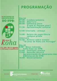 koha programação ii encontro blibliotecários