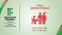 Campus Campina abre inscrição para monitoria