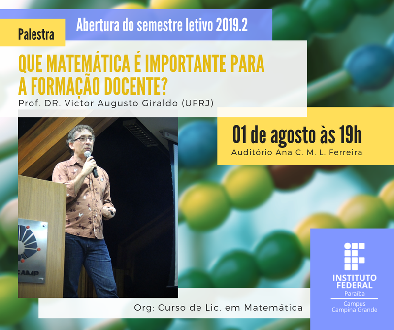 Palestra sobre formação docente abre semestre letivo de Licenciatura em ...