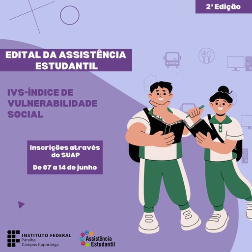 Essa é a 2ª Edição anual do programa, que é única a porta de entrada para os Auxílios Estudantis.