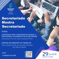 Com título “Secretariado Mostra Secretariado 2022”, a atividade será realizada dia 29/09
