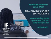 As reuniões serão via google meet, nos dias 16, 17 e 18 de junho