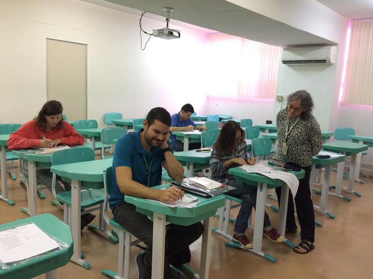 Aula na Sala de Capacitação da Reitoria