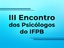 III Encontro dos Psicólogos do IFPB
