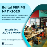 Criação dos Laboratórios IFMaker será apoiado pela Setec. Propostas devem ser enviadas até 07/06