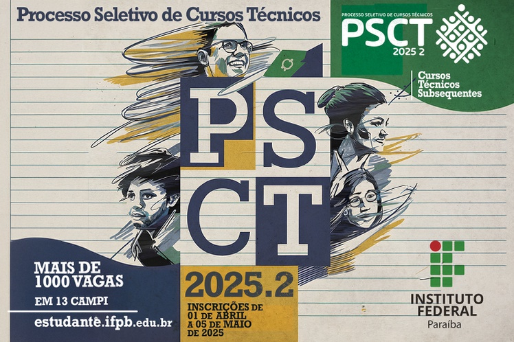 Seleção para cursos técnicos subsequentes ao ensino médio oferece oportunidades em 13 campi. Inscrições até 5 de maio