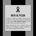 Nota de Pesar Nota de Pesar