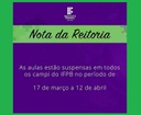 Suspensão da Aulas