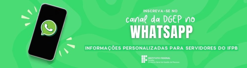 Acesse o Canal da DGEP no WhatsApp