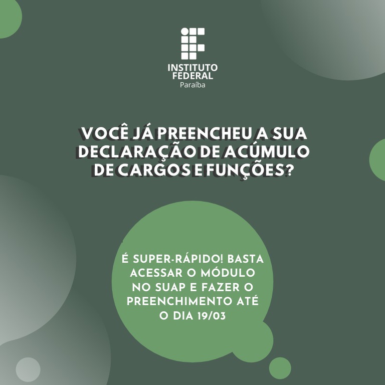 Declaração de acúmulo de cargos e funções