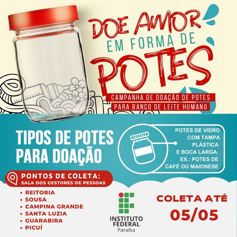 Doe amor em forma de potes