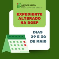 Mudança no expediente