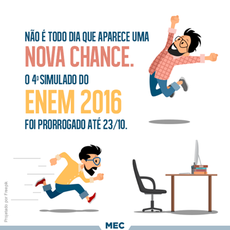 O simulado ficará disponível para ser inicado até as 19h59 de domingo (23), no horário de Brasília
