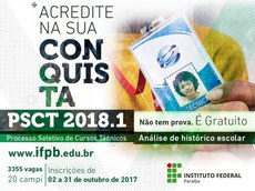 No Campus Sousa, vagas são nas modalidades integrado e subsequente