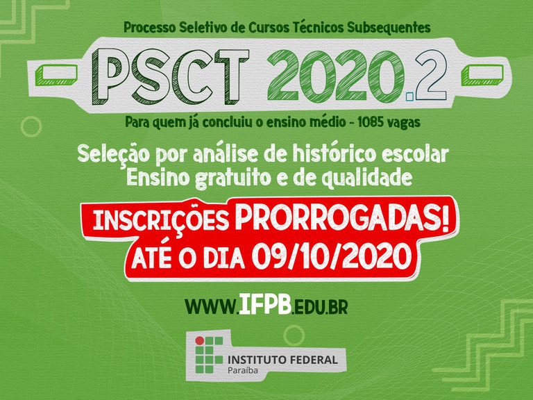 Prorrogação das inscrições