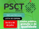Pré-matrícula lista de espera Pré-matrícula lista de espera