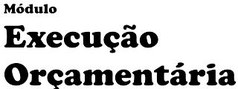 Módulo Execução Orçamentária